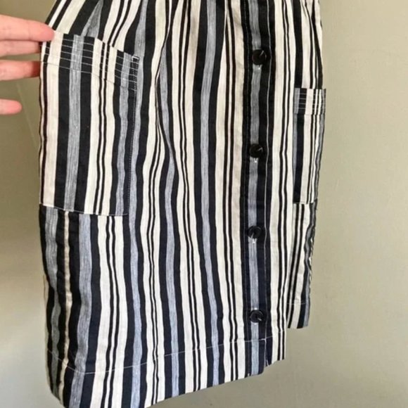 NWT Madewell Apron Striped Button Back Dress - Picture 7 of 7